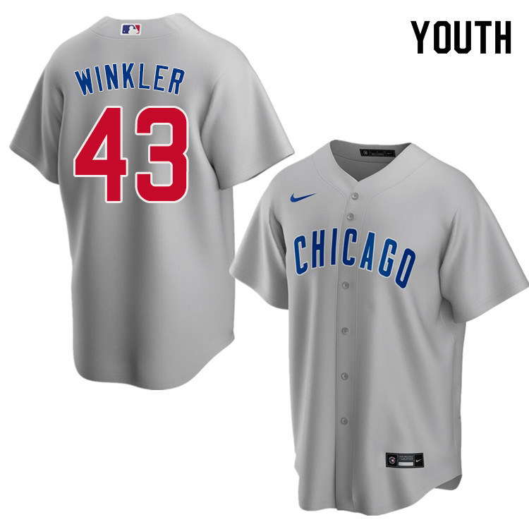 Nike Youth #43 Dan Winkler Chicago Cubs Baseball Jerseys Sale-Gray